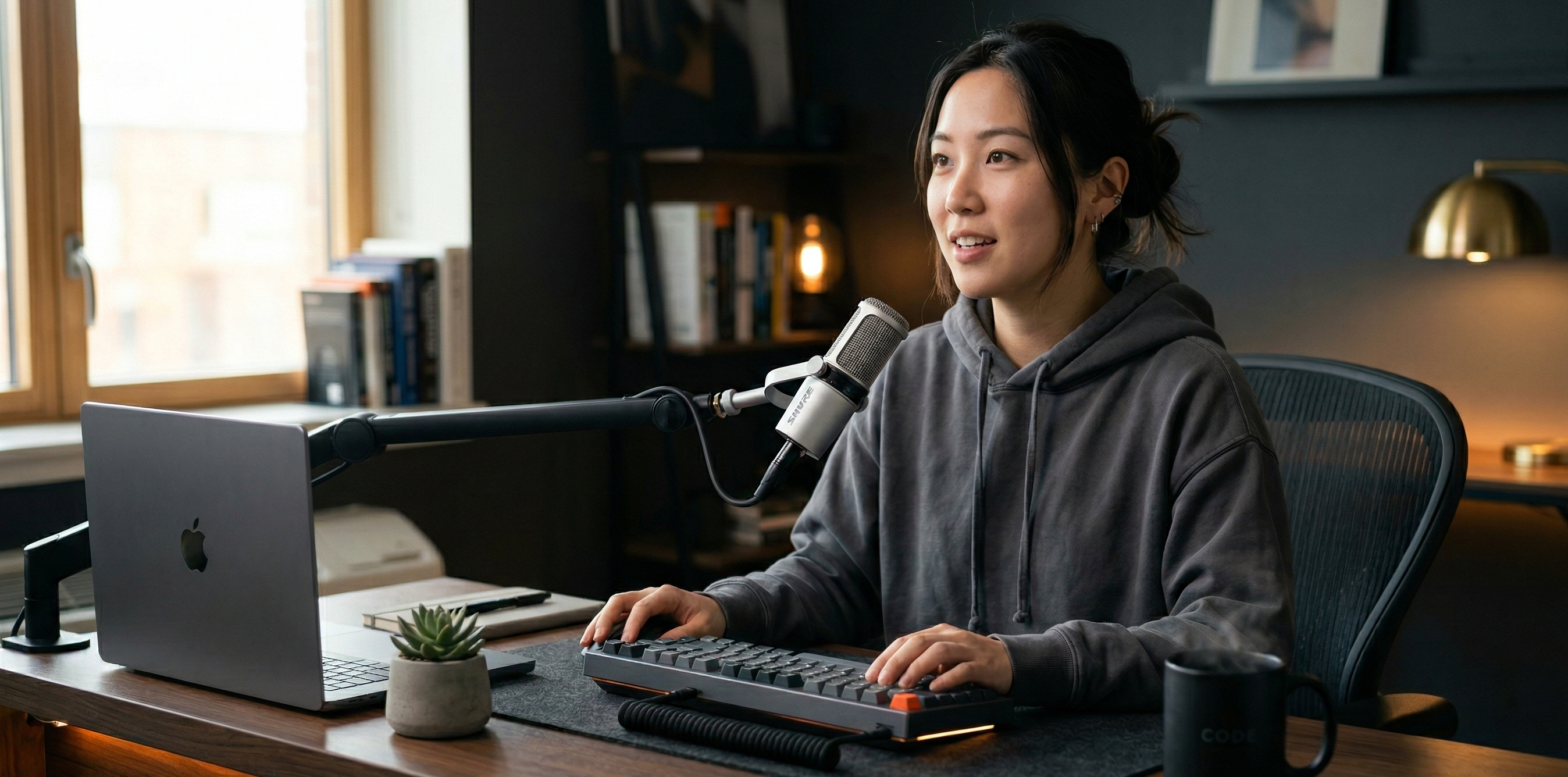 Developer using Air Wisper